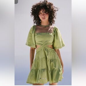 Free People Cross of Sunlight Mini in Green